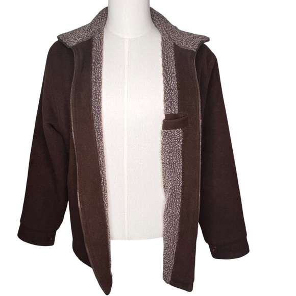 Peruvian Link Alpaca Wool Lined Zip Up Barn Jacket Coat Size M Sherpa Fleece - Picture 3 of 16